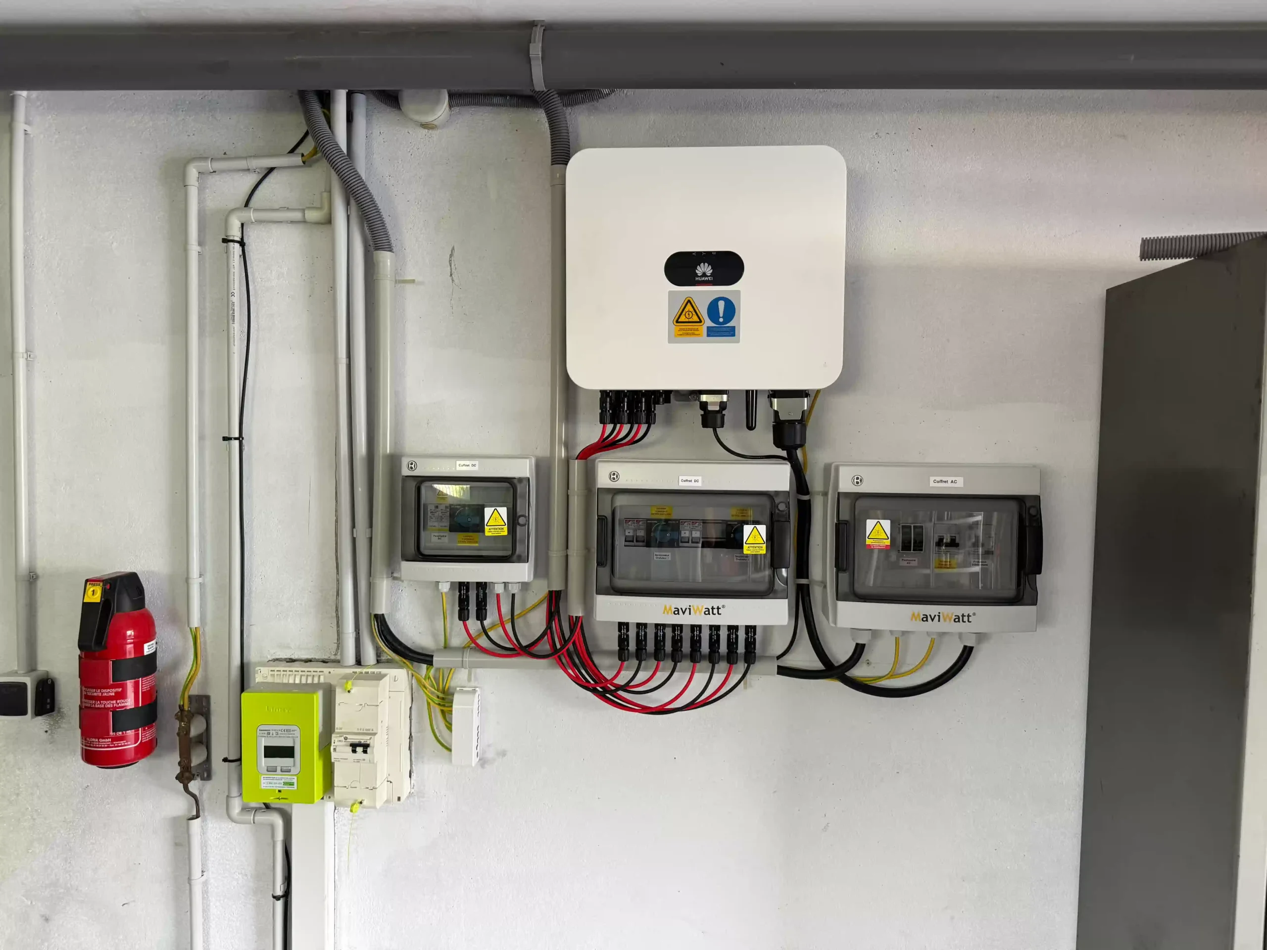 pallud_stockage_virtuel_passage_cables_cheminee_installation Installation stockage virtuel